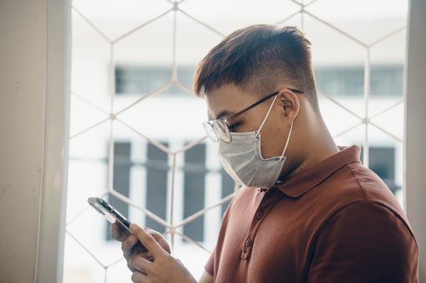 wearing surgical face mask during new type Coronavirus Covid-19 pneumonia outbreak
