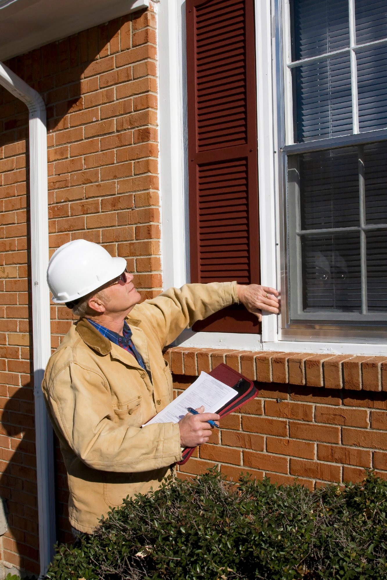 Man performing a property inspection